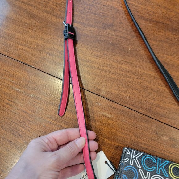 CALVIN KLEIN Multicolored Logo Crossbody Chain Wallet MSRP $138 - Picture 12 of 16